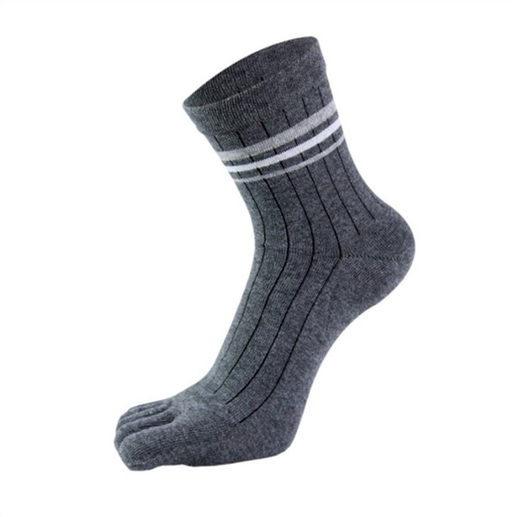 China Plus size men's thick cotton five toe socks manufactures 03